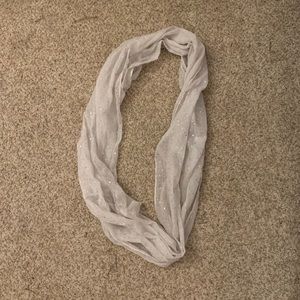 White and Sparkle Infinity Scarf